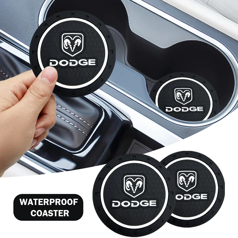 

Car Coaster Water Cup Bottle Holder Mat Anti-Slip Pad For Dodge Journey Caliber Challenger Charger Nitro Ram 1500 Dart Durango