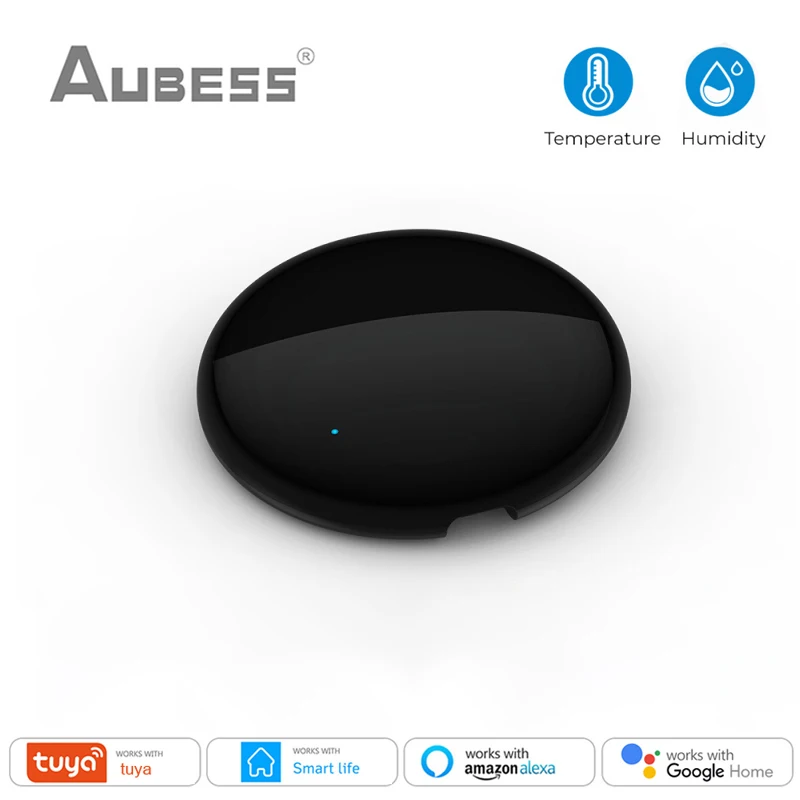

Tuya Smart Universal IR Remote WiFi With Temperature Humidity Sensor Works With Smart Life App Voice Control Alexa Google Home