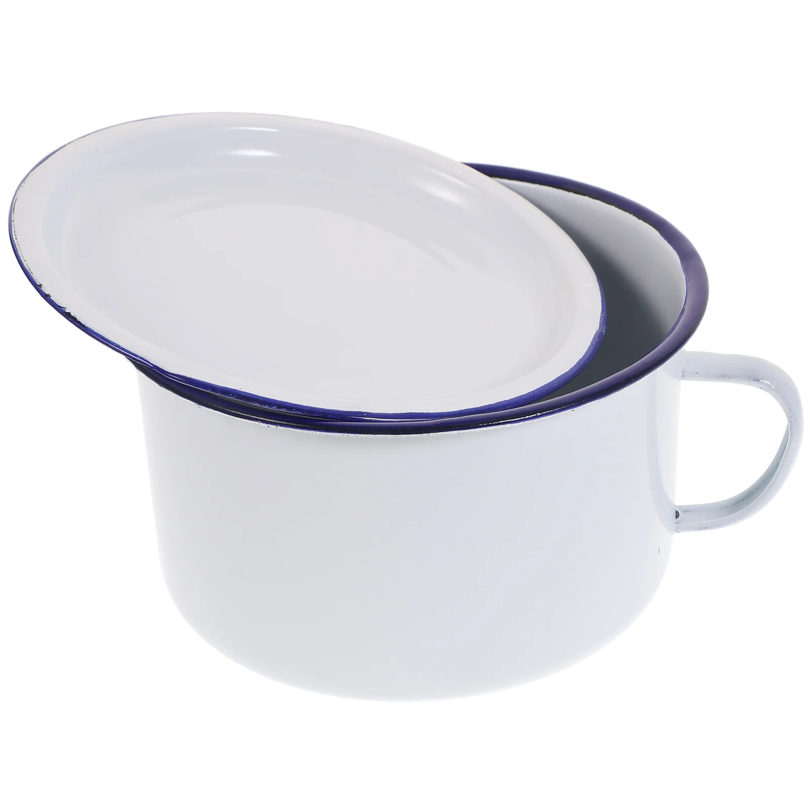 

Retro Rice Bowl Vintage Enamel Bowl Soup Bowls Lids Food Prep Container Big Enamel Mug Soup Bowl Lid