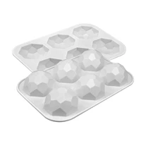 gemstone silicone mold 3d 6 grid diy diamond mousse mould non sticky dessert molds for diy chocolate pastry truffle jelly