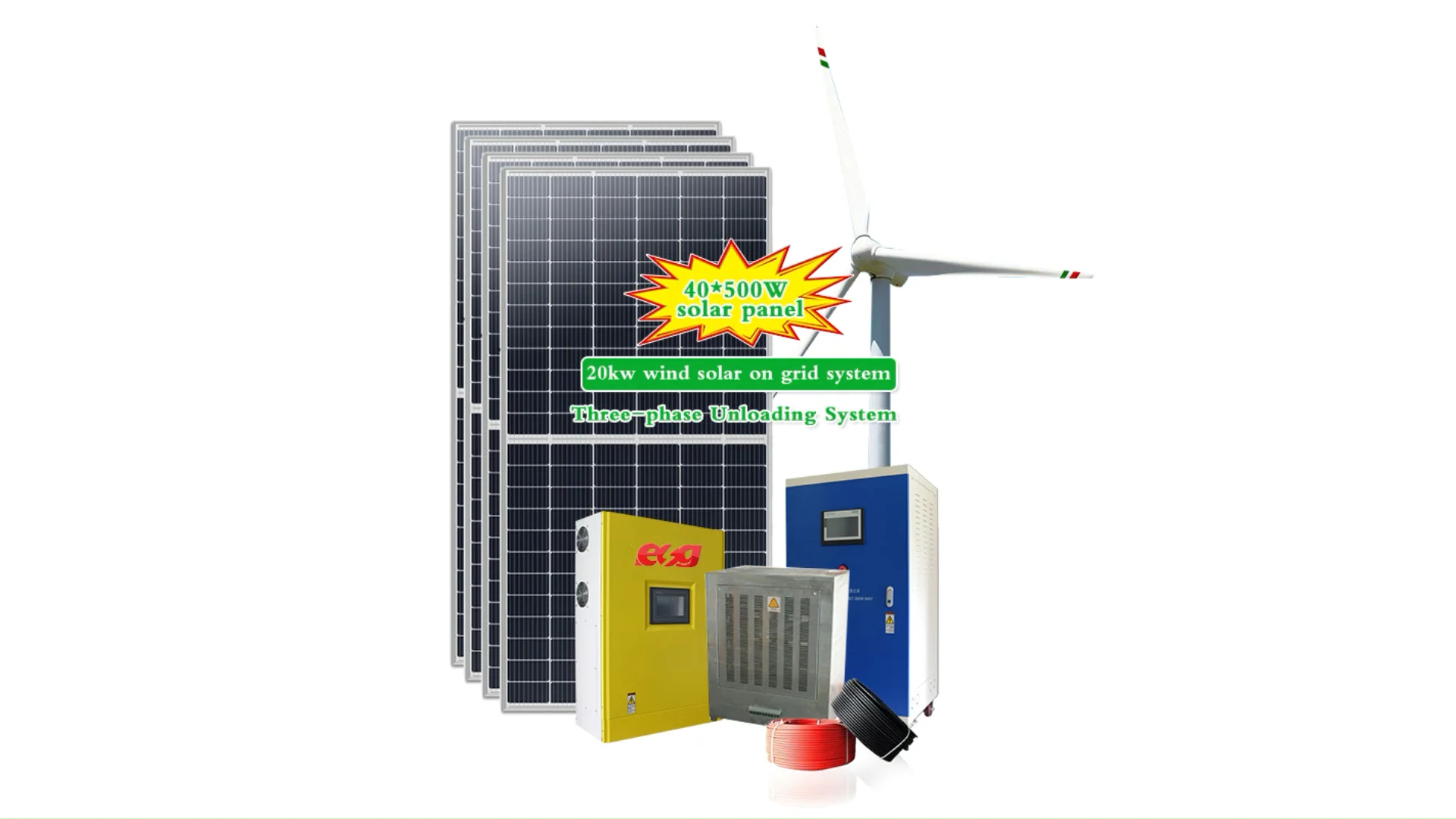 

ESG Hot Sell Complete 48V DC Solar New Energy 5KW 10kw 20kw 30KW 50kw Off Grid Solar Power System