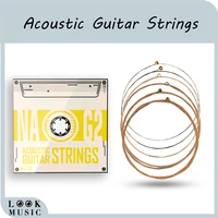 naomi 6pcs1set acoustic guitar strings hexagonal core nickel bronze bright tone extra light guitar accessories