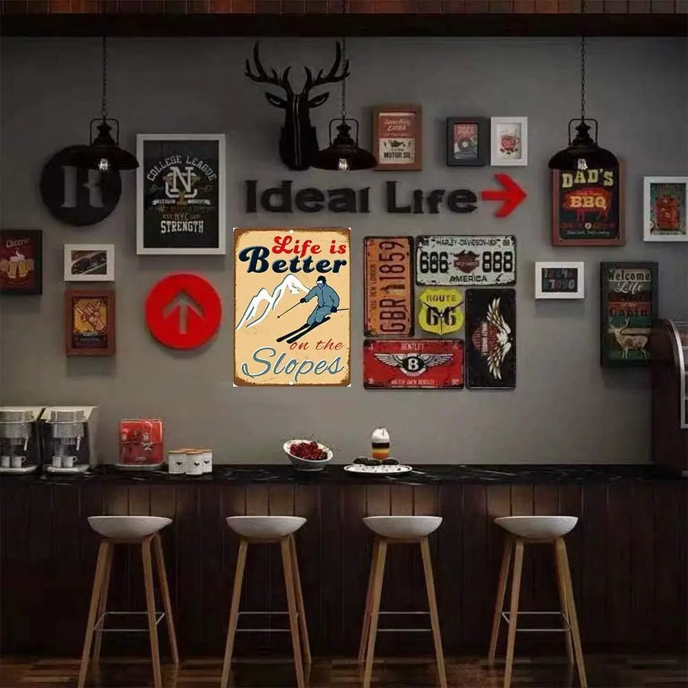 Металлический жестяной знак с зубцами деревья природный Винтаж для мужчин и