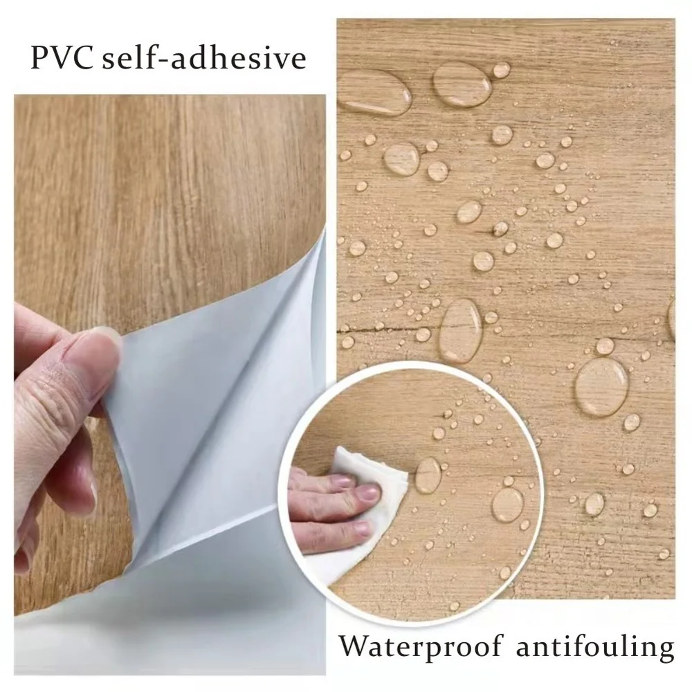 60/80cm Wide Wood Sticker for Furniture Wallpaper PVC Wallstickers DIY Walls Waterproof Door Kitchen Wardrobe Cabinet Decor Film images - 6