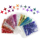 Набор из 12 пакетов, Лазерная Звезда, блестки, снежинки, наполнитель для эпоксидной смолы, форма для самостоятельного изготовления, Материалы для творчества, наборы для декорирования
