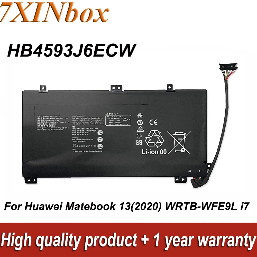 

Аккумулятор для ноутбука HB4593J6ECW 11,4 в 2020 Вт-ч для Huawei MateBook 13 (3660)