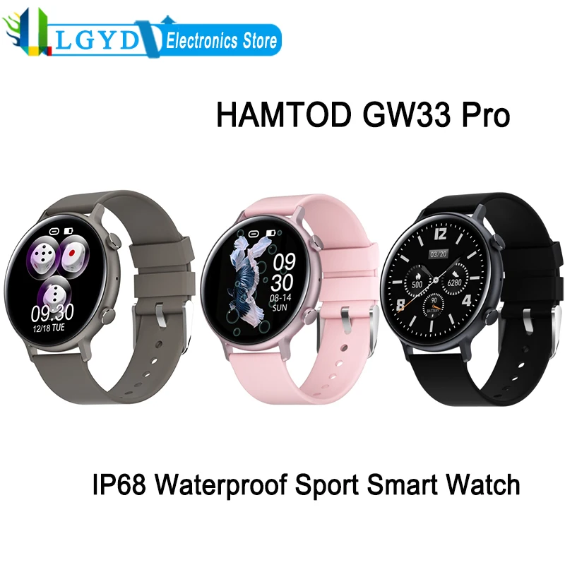 

HAMTOD GW33 Pro 1.28 inch TFT Screen IP68 Waterproof Sport Smart Watch 200mAh Battery Support Bluetooth Call / Sleep Monitoring