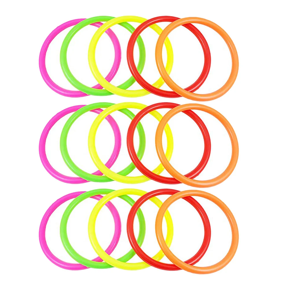 

15 Pcs Solid Bride Outdoor Play Toys Kids Pool Ages 4-8 Ring Throwing Games Props