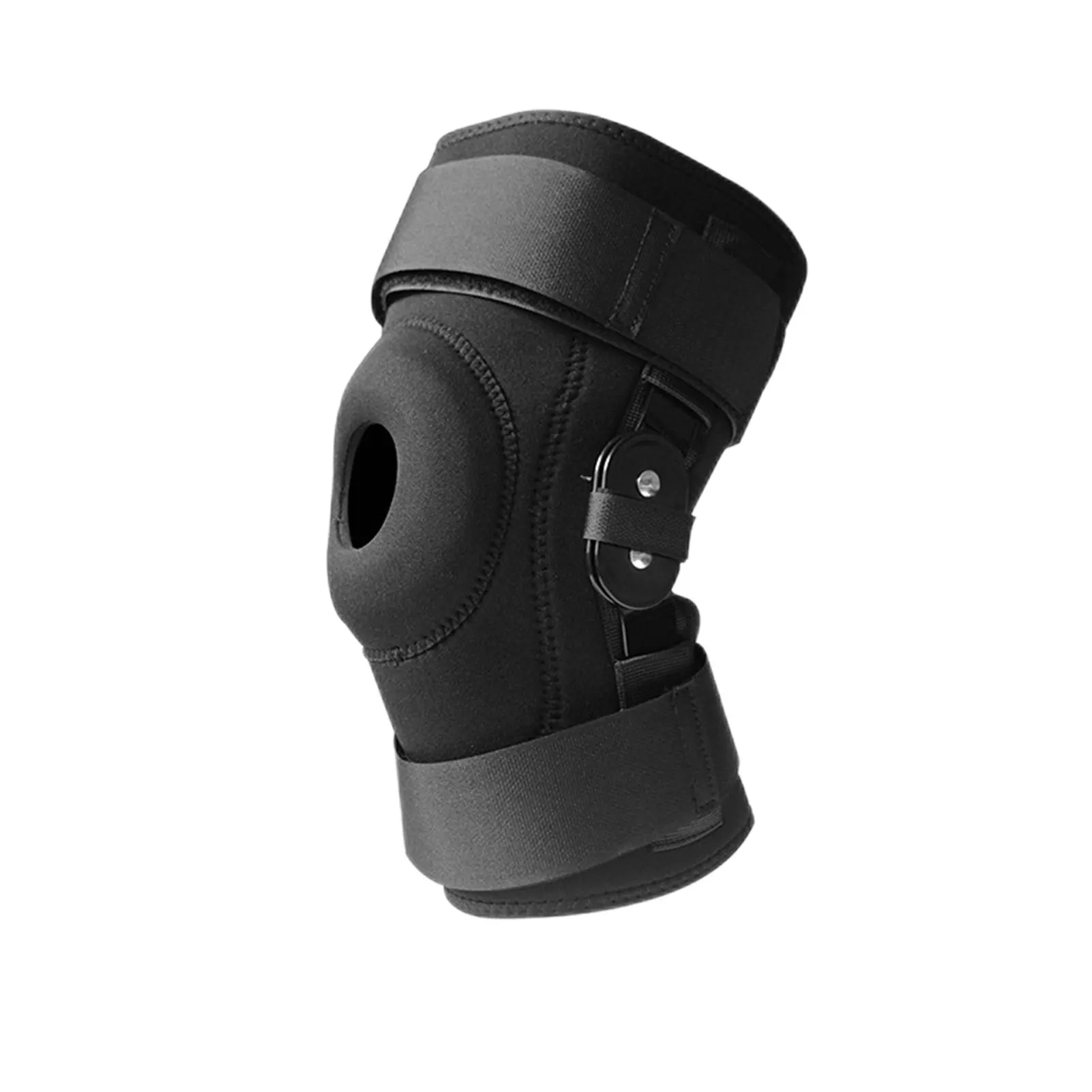 

Knee Brace With Side Stabilizers Athletic Hinged Knee Braces With Adjustable Strap For Sports Ski Exercise Gym Usage With