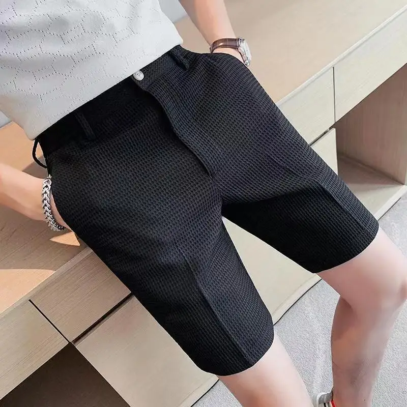 Шорты мужские для кофейного костюма тонкие модные повседневные Прямые Штаны с