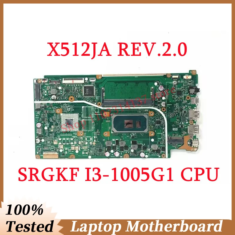 

Материнская плата для Asus X512JA REV.2.0 с процессором SRGKF I3-1005G 1, ОЗУ 4 Гб, UMA, материнская плата для ноутбука 100%, полностью протестирована, работает хорошо