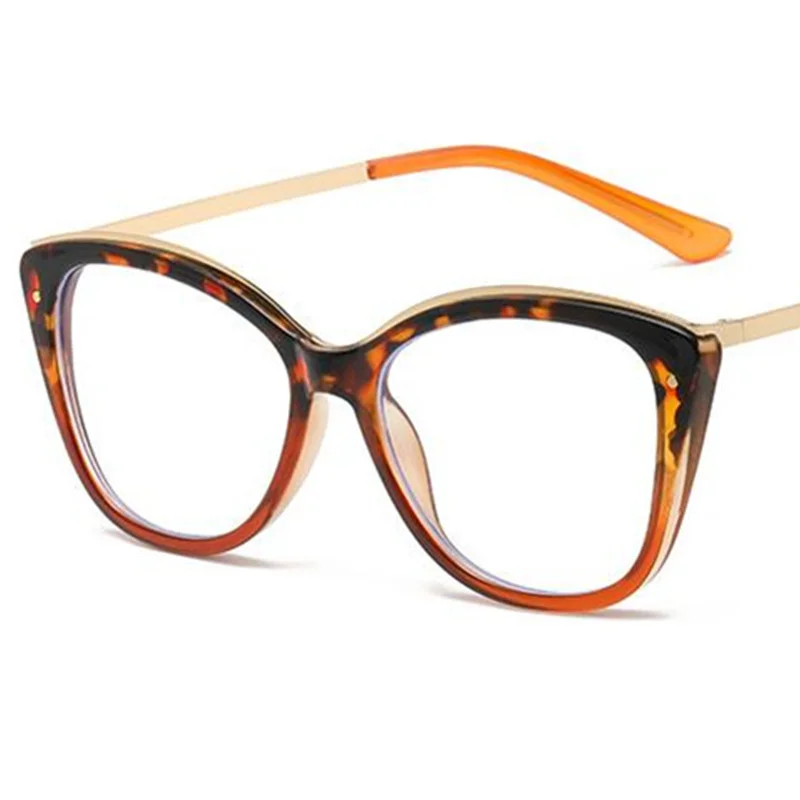 

NEW Anti-Blue Light Glasses Unisex Cat Eye Eyeglasses Simplity Spectacles Alloy Temples Eyewear Ornamental