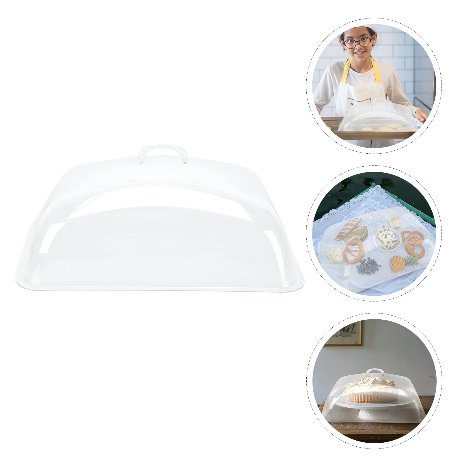 

Cover Cake Dome Microwave Clear Dish Stand Picnic Cloche Display Umbrellas Mesh Dessert Tent Plate Splatter Guard Rose Tea