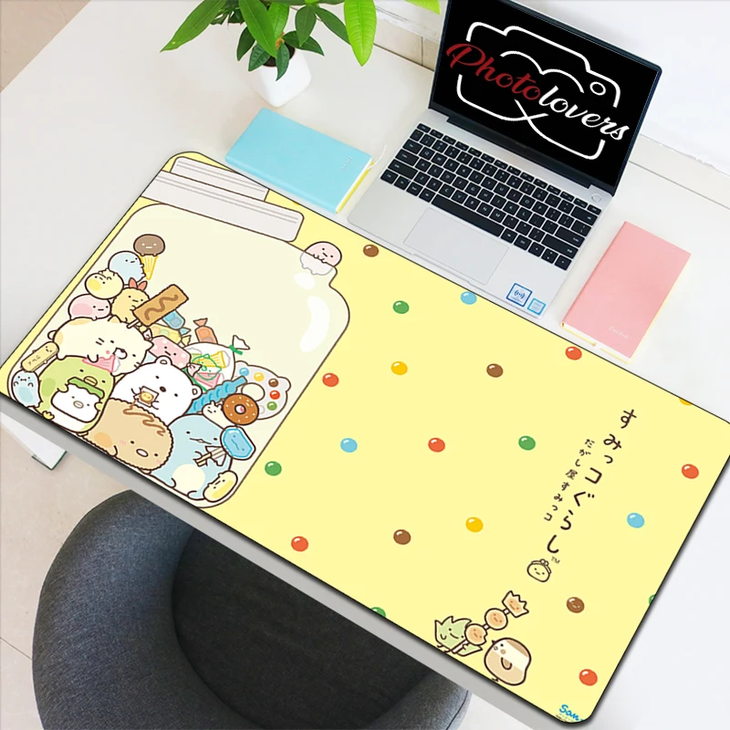

Kawaii Mouse Pad Sumikko Gurashi Gamer Non-slip Mat Gaming Pads Pc Mats Laptops Laptop Keyboard Computer Accessories Mause Large