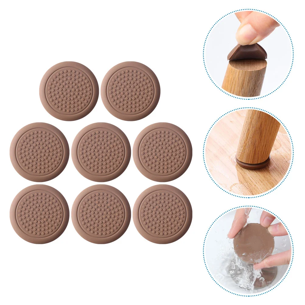 

8pcs Anti-slip Chair Leg Caps Silicone Chair Leg Pads Furniture Feet Cover Pads