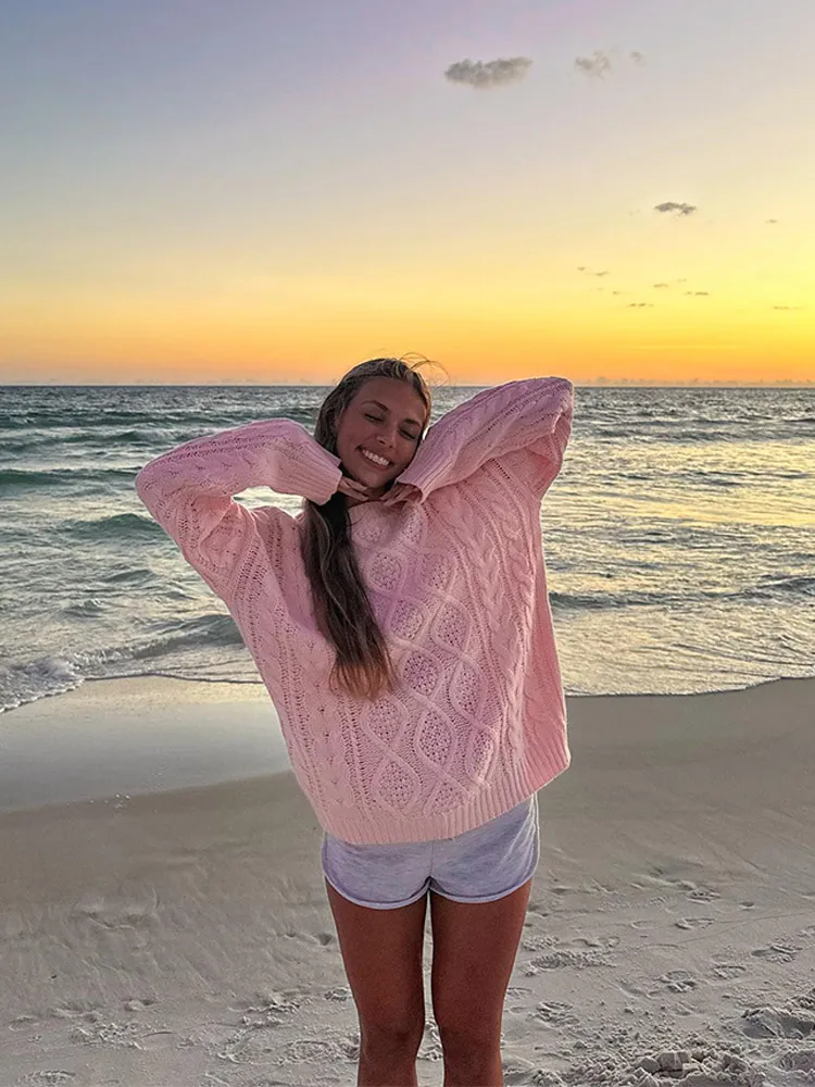 Женский свитер с вырезами пуловер длинным рукавом O Veck утепленные пушистые