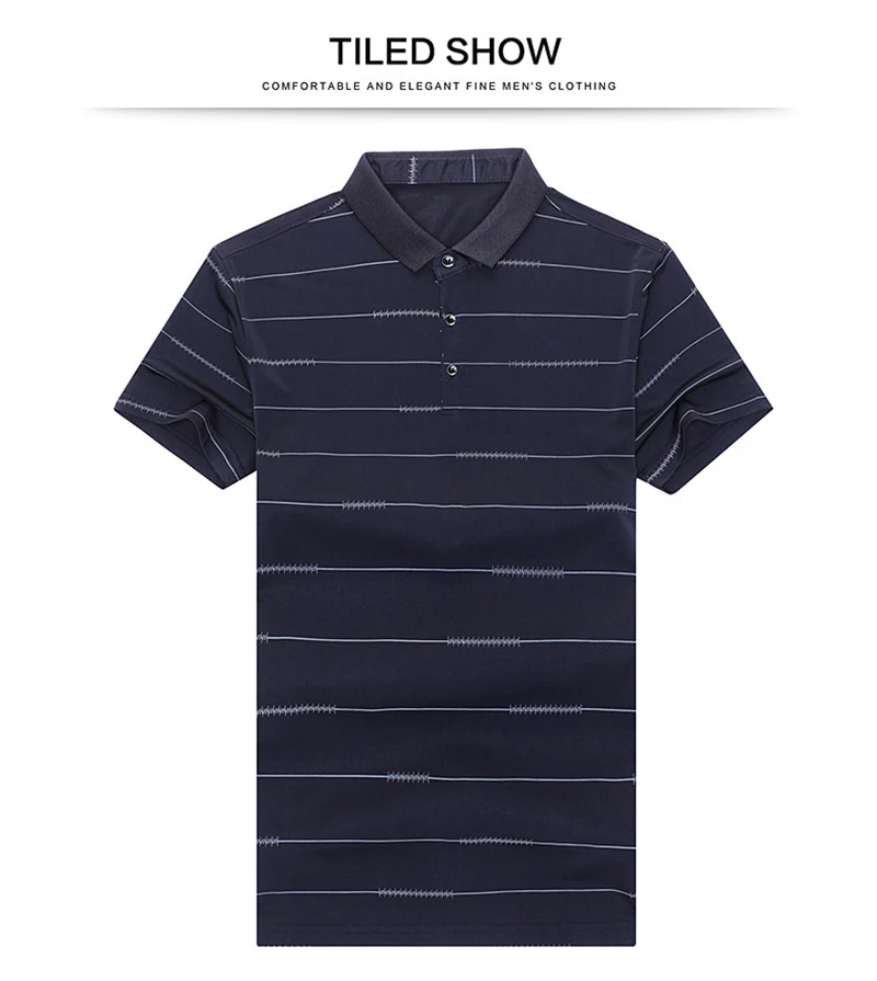 Embroidered high-quality new polo shirt striped short sleeved summer cool shirt Golf men's polo shirt short sleeved T-shirt