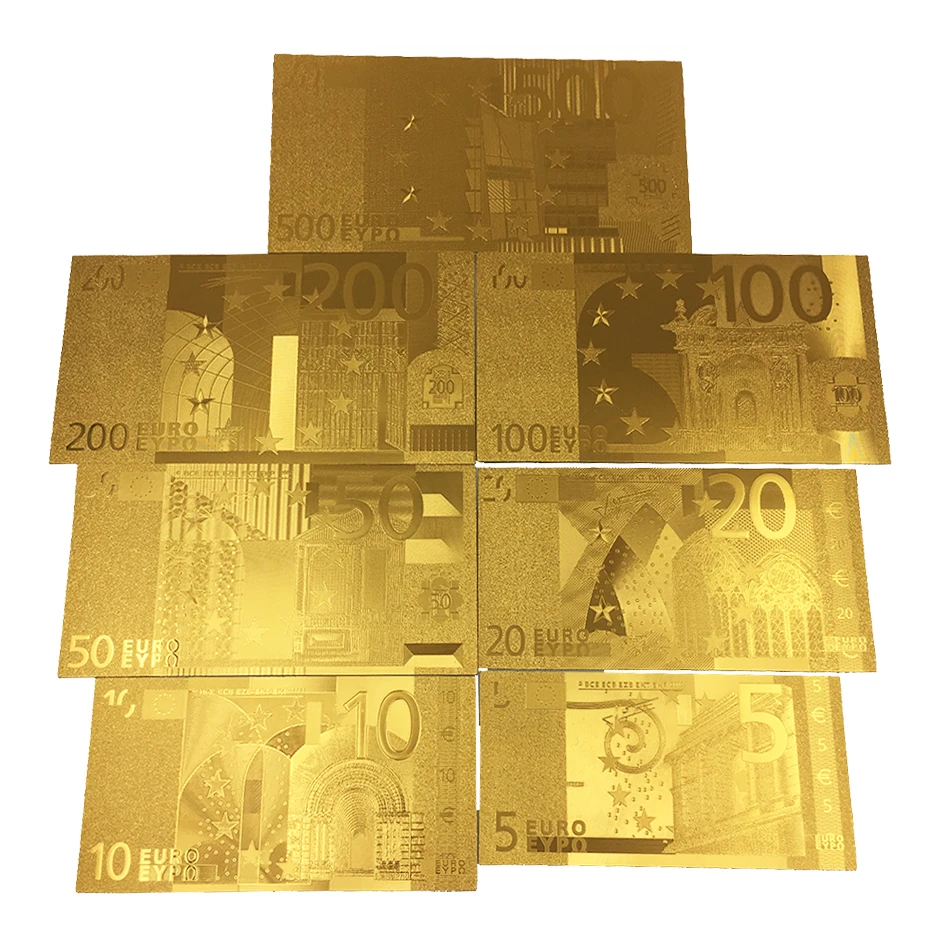 

Бесплатная доставка $6,88 получить 7 штук евро Золотая фольга пластиковая банкнота Европейская Карта