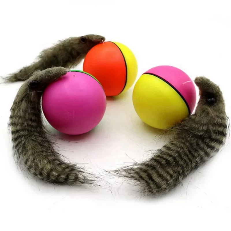 

2022JMT Electric Pet Dog Cat Toys Beaver Weasel Toy Rolling Jump Balls Toys For Dog Puppy Dogs Funny Moving Toys pet Supplies Ra