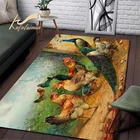 Напольные коврики с павлином, мягкие коврики в пасторальной зоне для спальни, гостиной, модный напольный коврик, Нескользящие коврики, длинный искусственный ковер