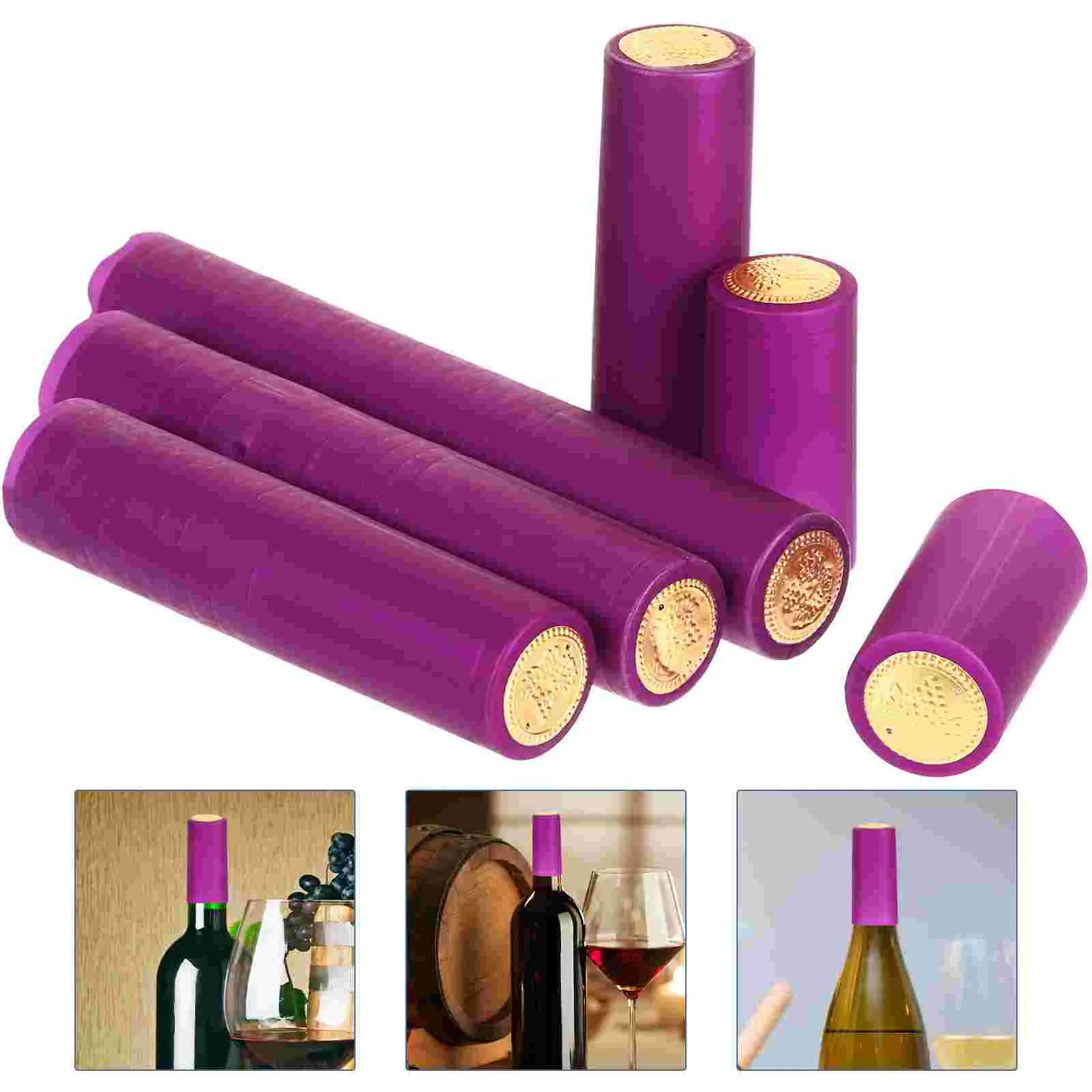 

200pcs Replacement Small Practical Heat Shrink Cover Bottles Caps Bottle Shrink Caps Heat Shrink Sealing