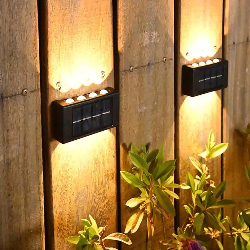 Decor LED Lights Solar Wall DecLamp Outdoor Water Proof Up And Down Luminous Lighting for Garden Balcony Street Wall Decor Lamps