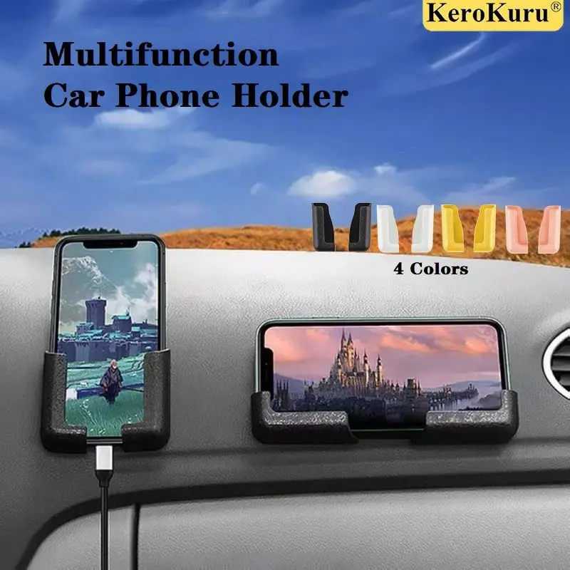 

Kerokuru Universal Multifunction Car Phone Holder Wall Phone Holder Remote Control Holder Cell Phone Holder Paste Car Bracket