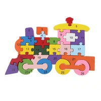 for children gift colorful wooden alphabet 3d car vehicel model jigsaw puzzles education kids toy gifts