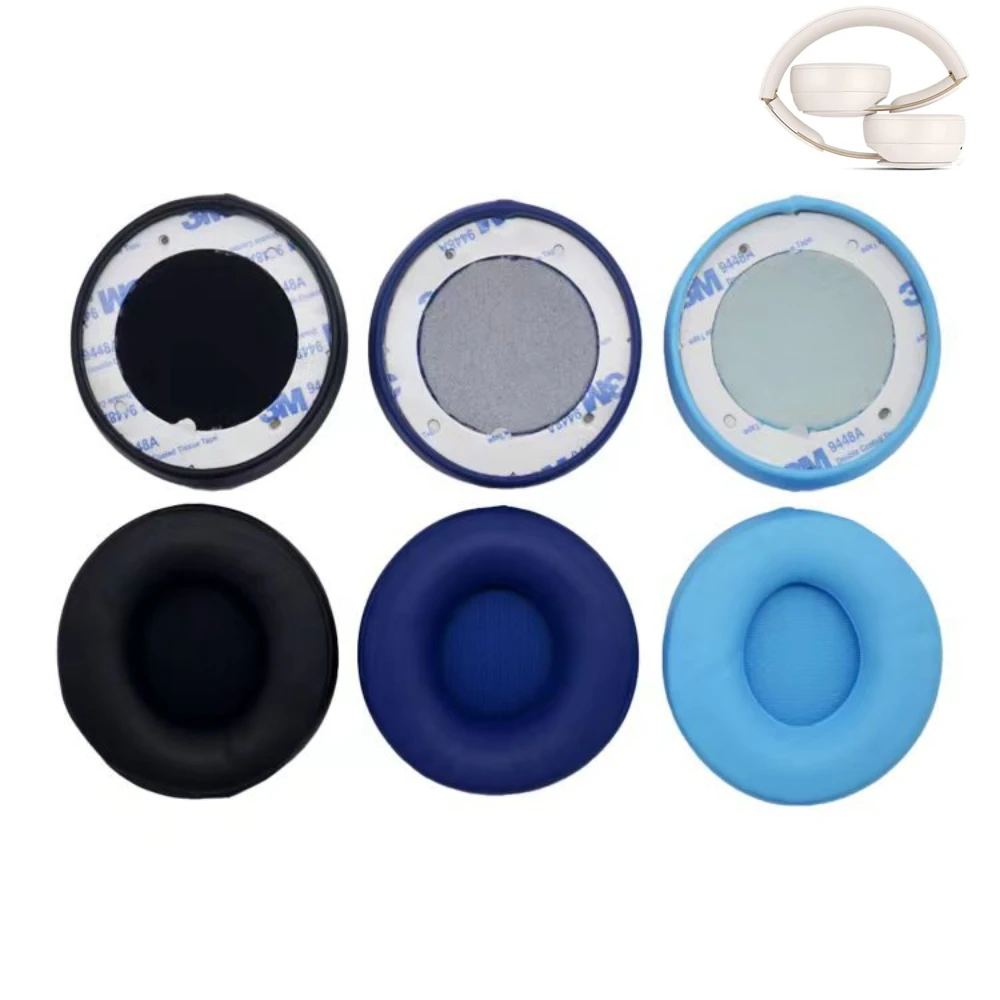 Фото 1 Pair For Beats Solo Pro Wireless Headphone Sleeve Accessories Earmuff Foam Pad Replacement Headset Protein Skin Earpads №1