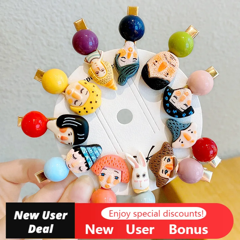

Abstract Cartoon Bangs Clip Hairpin Cute Girl Side Clip Small Hairpin Trumpet 2022 New Hair Accessories Clip Headdress