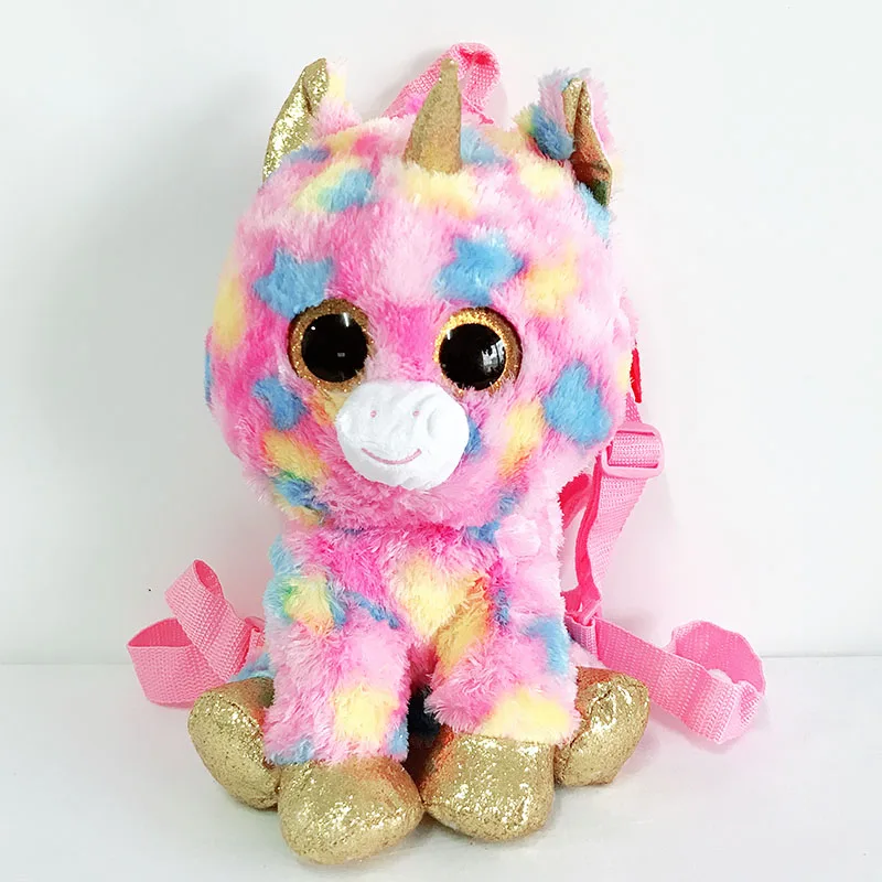 Плюшевый Рюкзак TY Beanie милый мультяшный кошелек розового цвета 11 дюймов сумка на