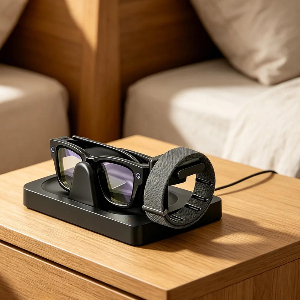 Фото Зарядная док-станция для умных очков RayBan и очков Neural Band, подставка для хранения и зарядки, аксессуар для смарт-очков №2