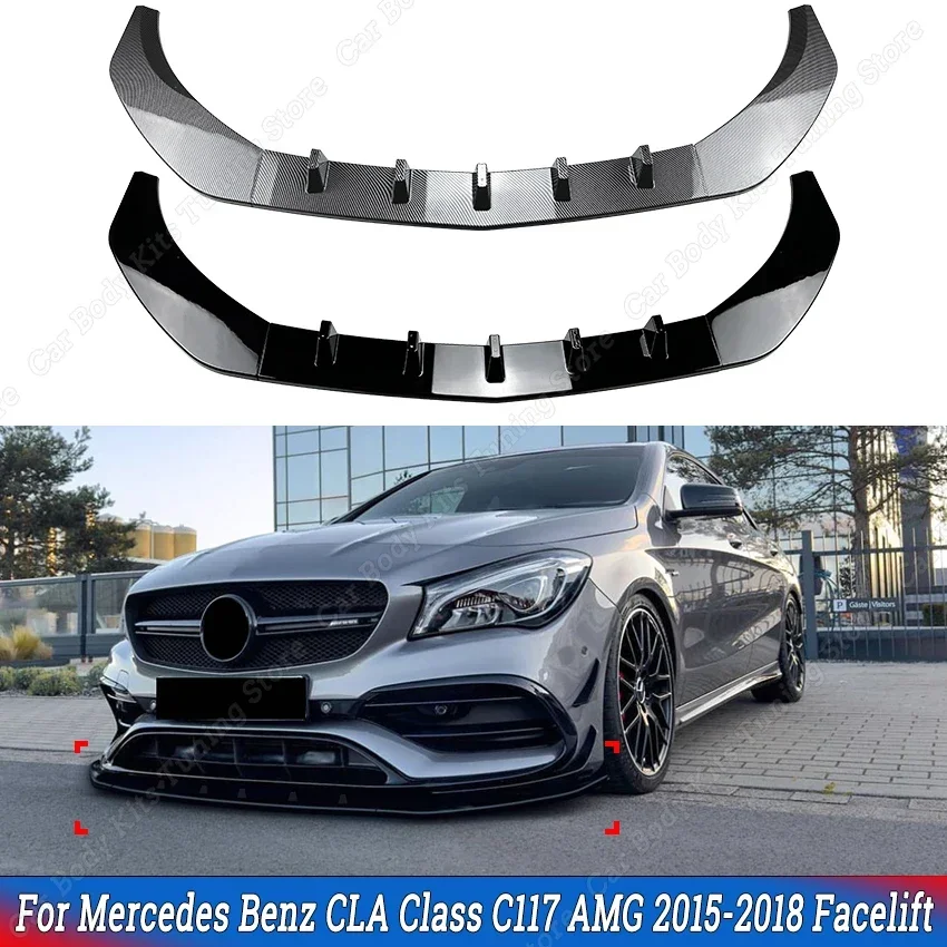 

Разветвитель губ переднего бампера автомобиля для Mercedes Benz CLA Class C117 CLA200 CLA220 CLA250 CLA45 AMG 2015-2018, аксессуары для Facelift