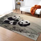 Домашний коврик с изображением панды и волка, коврики для спальни, коврик для гостиной, большой напольный коврик, молитвенный коврик, коврики для балкона
