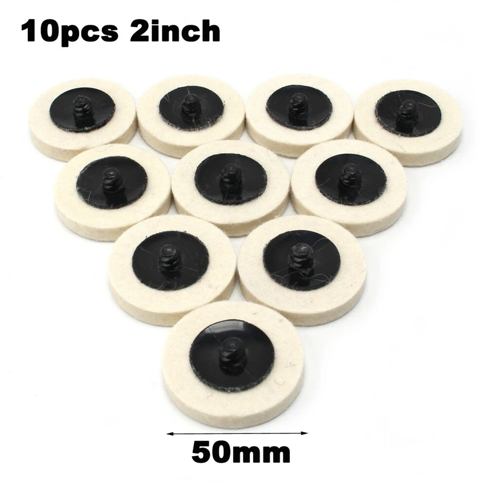 

10pcs Wool Polishing Wheel Buffing Pads For Grinding Stainless Steel Metals Wood Chrome Synthetics Felt Polishing Pad Discs