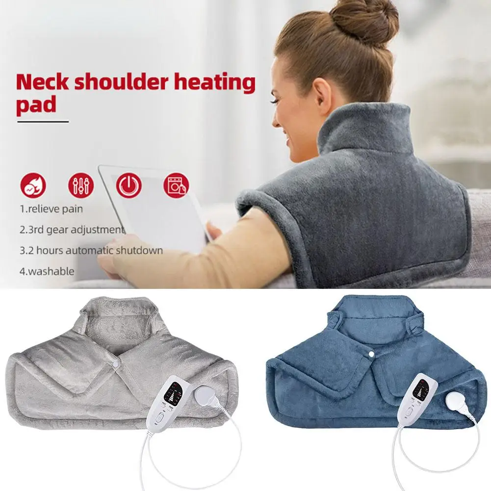 

Электрическая нагревательная подушка для плеч, нагревательное одеяло с регулируемой температурой, мягкие шали с подогревом, зимний нагреватель для тела I1l2