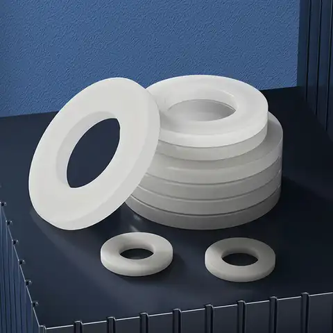 10 шт. 2 мм толстые силиконовые резиновые плоские прокладки внешний диаметр 12 мм-30 мм белый пищевой силикон уплотнительные кольца шайбы уплот...