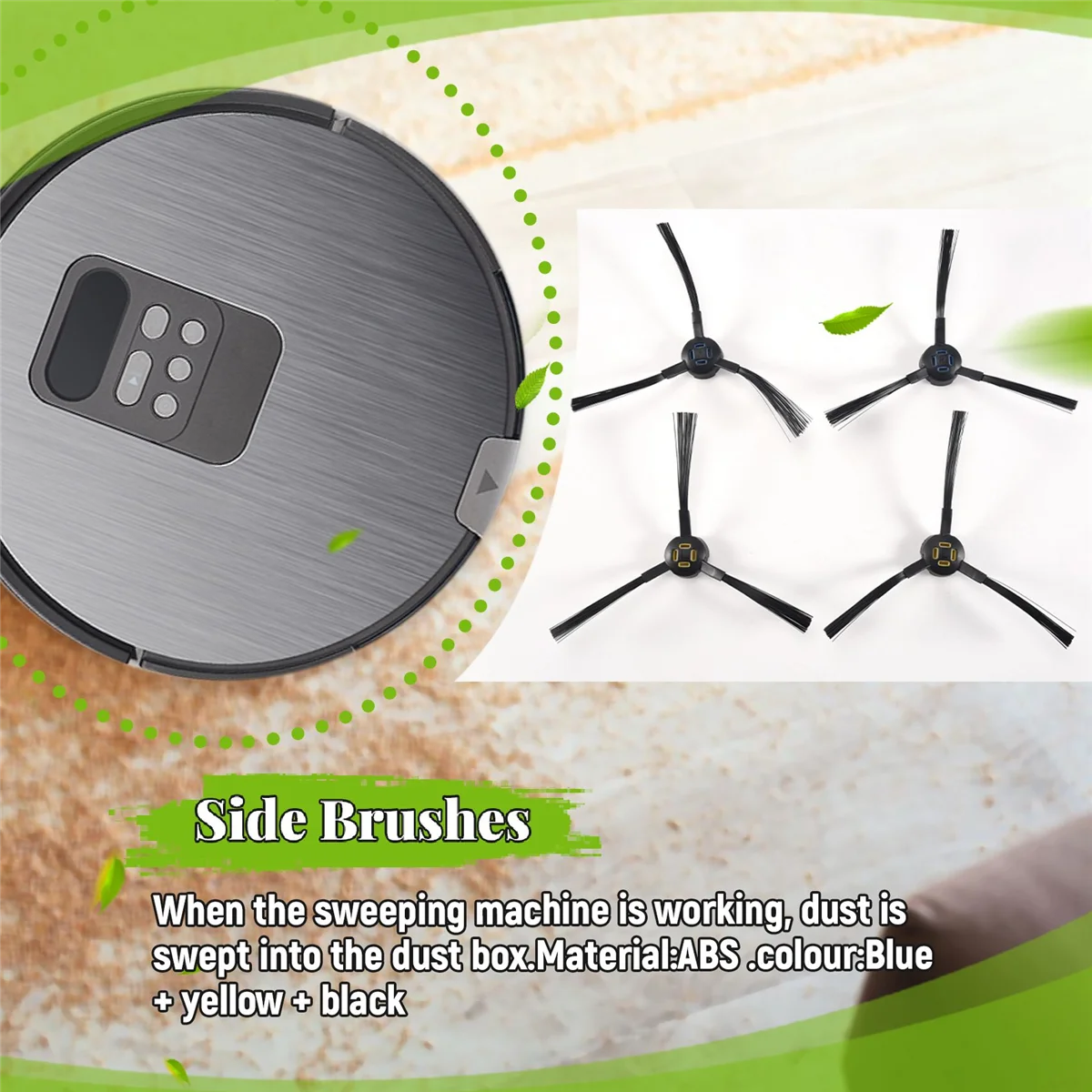 4 шт. боковые щетки для замены пылесоса Ilife X750 V8S V80 V8