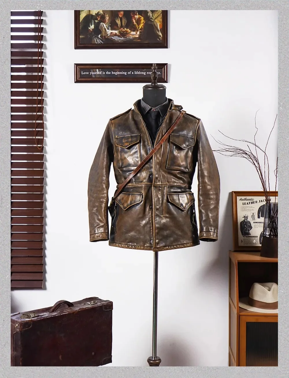 Покупайте Best. Винтажная куртка из воловьей кожи M65 плотное охотничье пальто