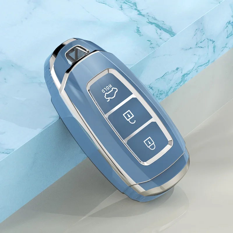 

TPU Car Key Case Cover For Hyundai i30 ix25 Ix35 Kona Encino Elantra KONA Solaris Azera Grandeur Ig TM Accent Santa Fe Palisade