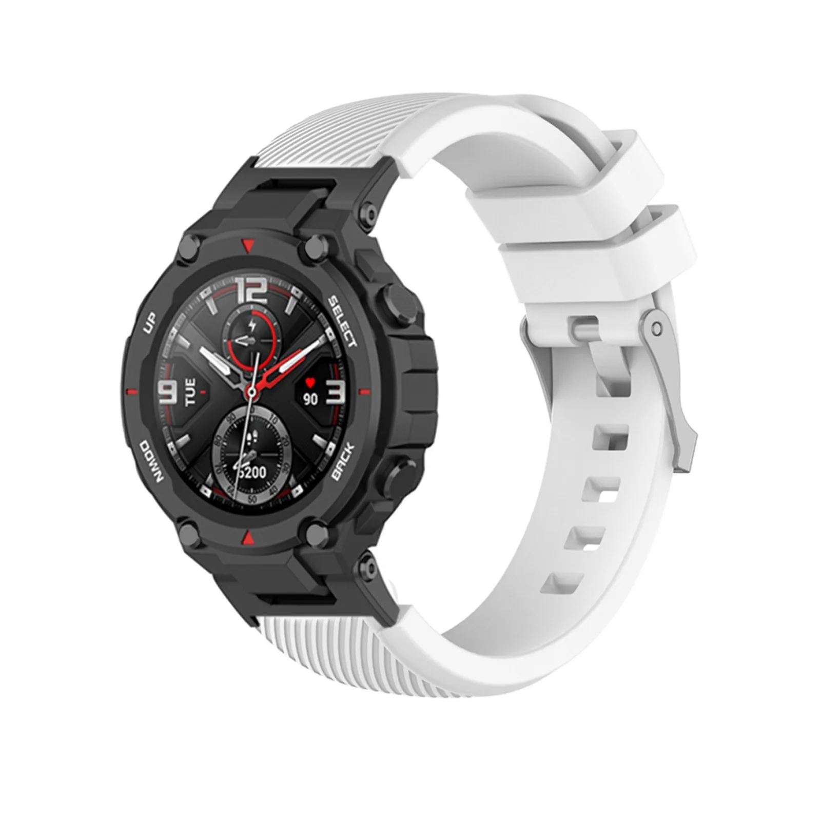 Fashion silicone strap for Huami Amazfit T-Rex /T-Rex Pro Silicone strap solid color watch strap smartwatch replacement strap