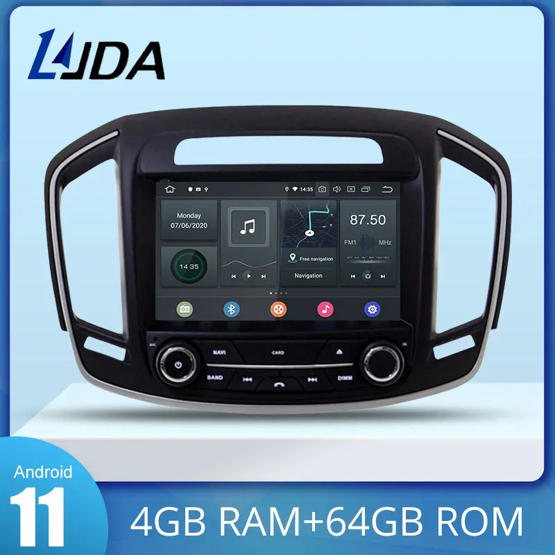 

Автомобильный DVD-плеер LJDA Android 11 для Opel Vauxhall Holden Insignia 2014-2017 GPS 1Din Автомагнитола Мультимедиа Wi-Fi стерео 4G + 64G DSP