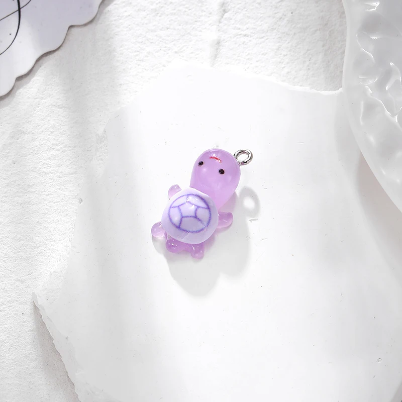 10/30/50 шт. оптовая продажа мультяшная черепаха подвески из смолы разноцветные в