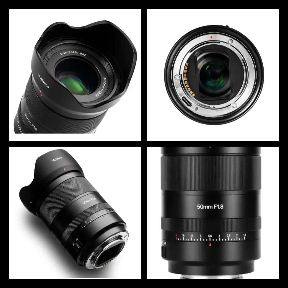 Объектив камеры 7artisans 50 мм F1.8 STM с автофокусом полнокадровый