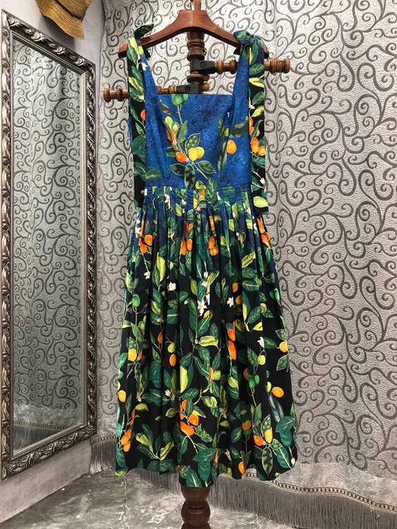 

2022 new women fashion sleeveless square neck casual vacation big swing suspender skirt midi skirt lady dress 517