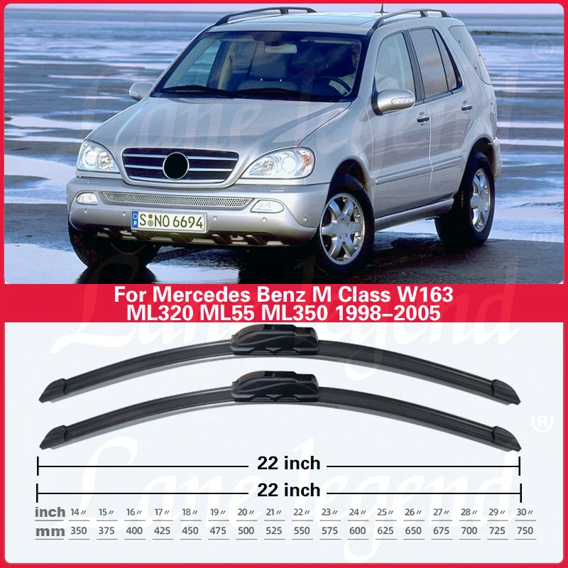 Щетка стеклоочистителя передняя для Mercedes Benz M Class W163 1998 - 2005 ML320 ML55 ML350 22 дюйма +