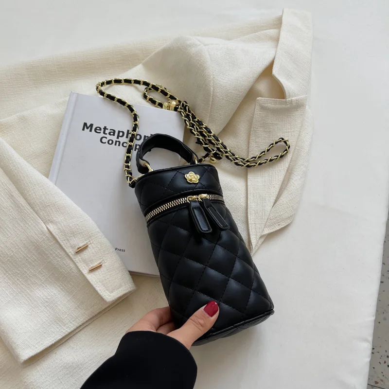 

2022 Mini Barrel Shaped Handbags Luxury Fashion Designer Small PU Leather Women's Handbags One Shoulder Crossbody Bag Cute Totes