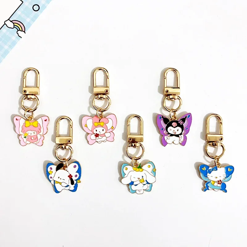 Sanrio Hello Kitty Butterfly Series брелок эмалированный день милый Куроми мультфильм моя