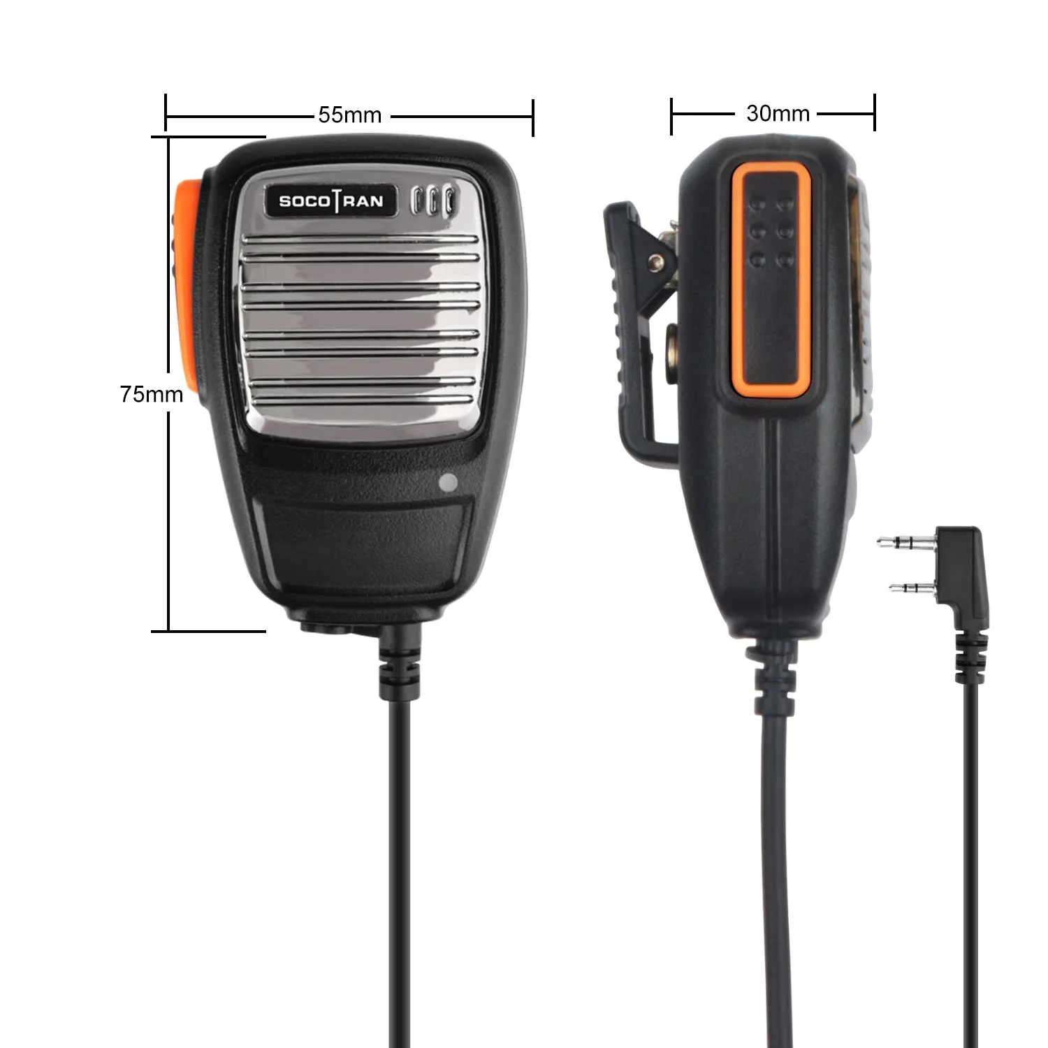 SOCOTRAN walkie talkie Remote Speaker Microphone K plug with Audio Jack for Socotran SC-308 SC-508 SC-600 (RSM-K01)