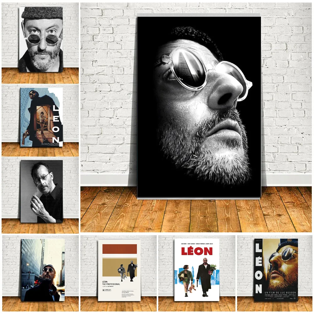 Винтаж классическое кино J-Jean Reno портрет Leon постер печать на холсте картина стену